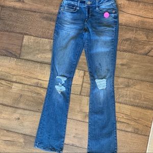 Arizona Distressed Slim Boot Bootcut Jeans 1